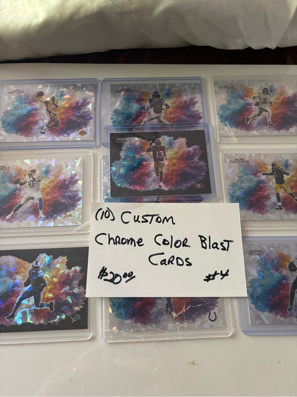 Custom Chrome Color Blast Cards - Multicolor Foil Finish